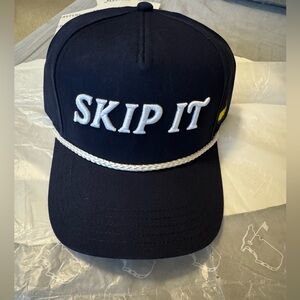 Masters Navy Hat with white rope and Yellow Logo Tag